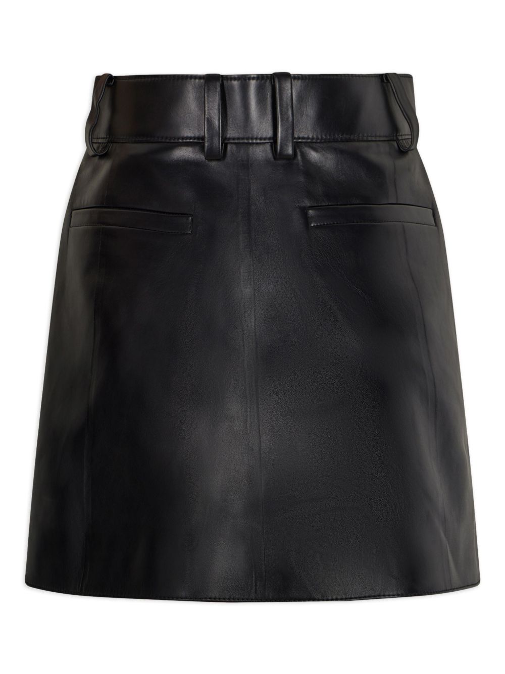 Rabanne double-buttoned leather miniskirt Women