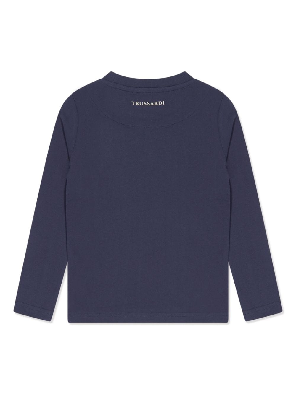 Shop Trussardi Junior Logo-detail Jersey Cotton Sweatshirt In Blue