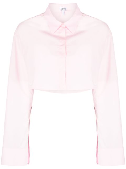 LOEWE cropped poplin cotton shirt