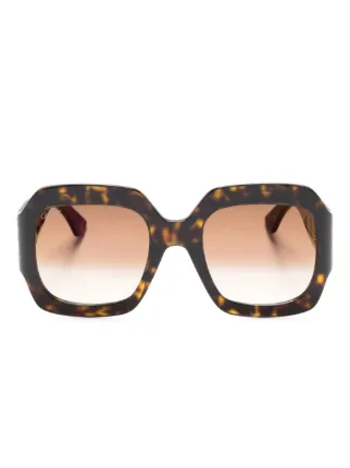 Cartier Eyewear ジオメトリックフレーム サングラス | ブラウン 