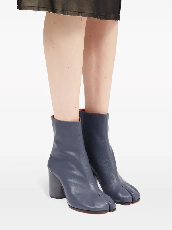 Maison Margiela Tabi 80mm Leather Ankle Boots - Farfetch