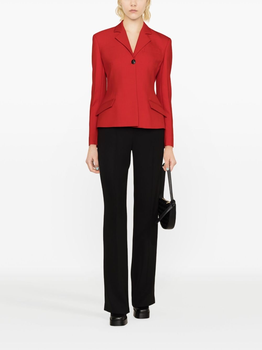 Ferragamo single-breasted wool blazer - Rood