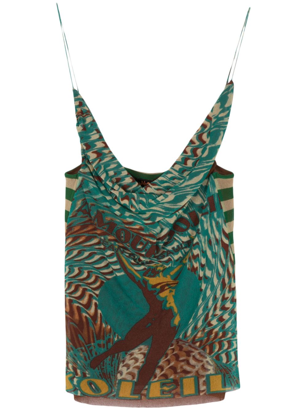 2000s mix-print tank top