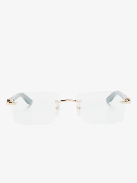 Cartier Eyewear geometric-frame rimless glasses