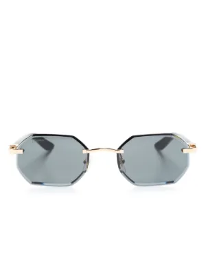 Cartier Eyewear geometric rimless sunglasses