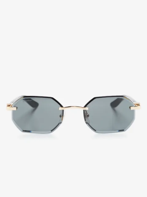 Cartier Eyewear geometric rimless sunglasses