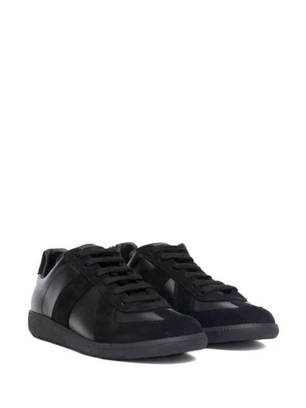スニーカー MAISON MARGIELA Black Leather Replica Sneakers Replica Sneaker in Black