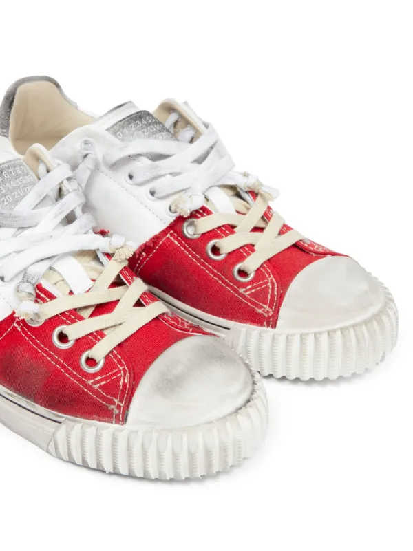 Red low top deals maison margiela