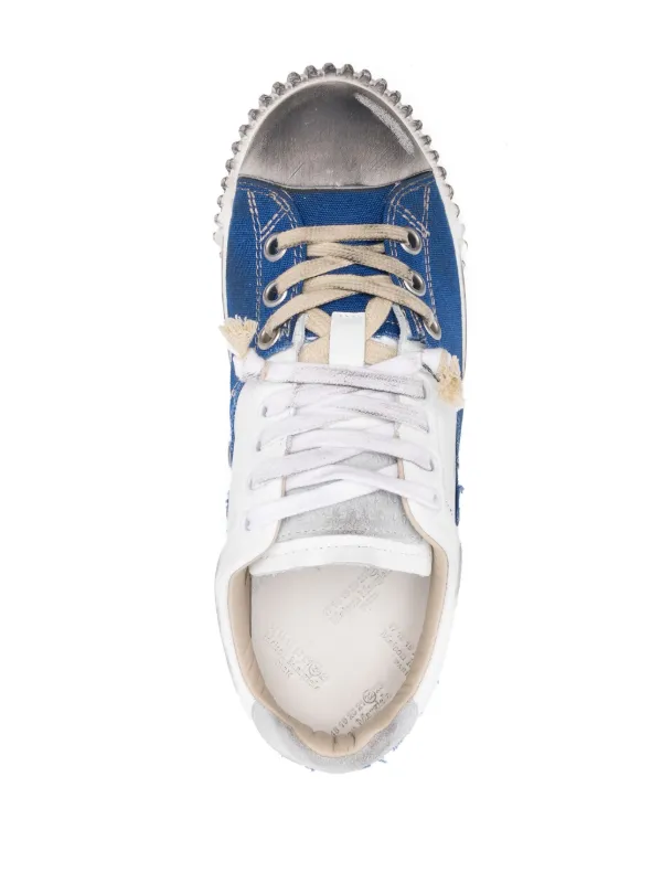 【送料&関税込】Maison Margiela New Evolution Sneakers Maison Margiela New Evolution Layered Sneakers | Blue | FARFETCH