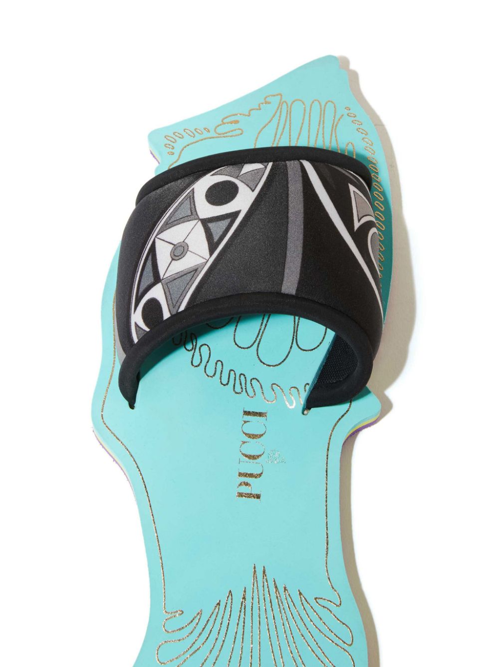 Shop Pucci Girandole-print Scuba Slides In Black