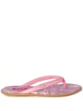 PUCCI abstract print flip flops - Pink