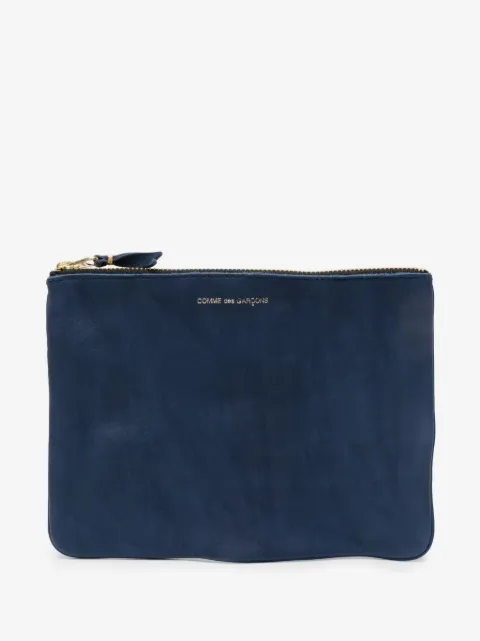 Comme Des Garçons Wallet läderpouch med dragkedja