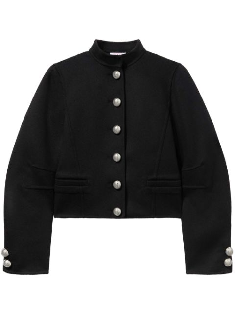 PUCCI mock collar buttoned wool jacket