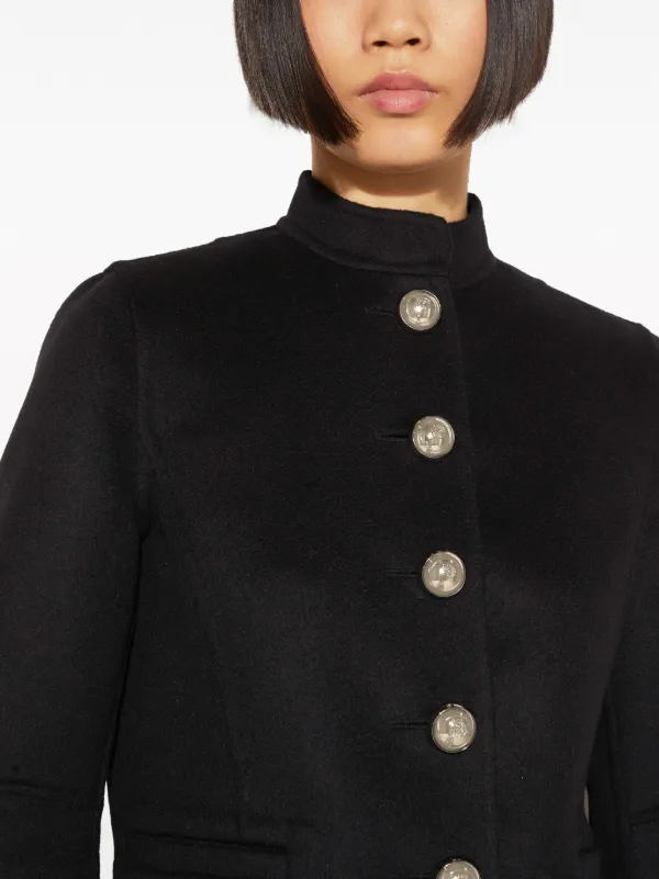 【送料&関税込】Pucci Virgin Wool Jacket PUCCI Mock Collar Buttoned Wool Jacket | Black | FARFETCH