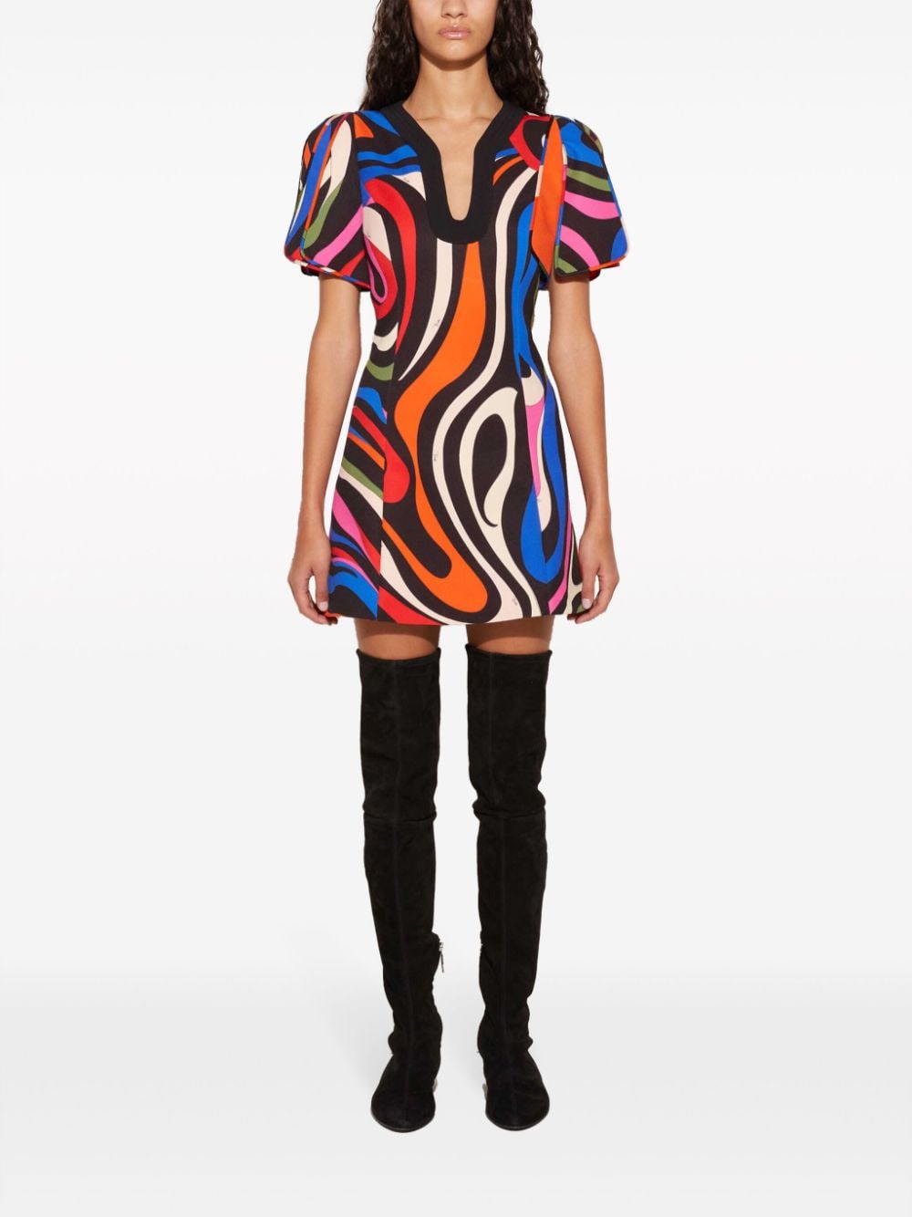 PUCCI Mini-jurk met abstracte print Zwart