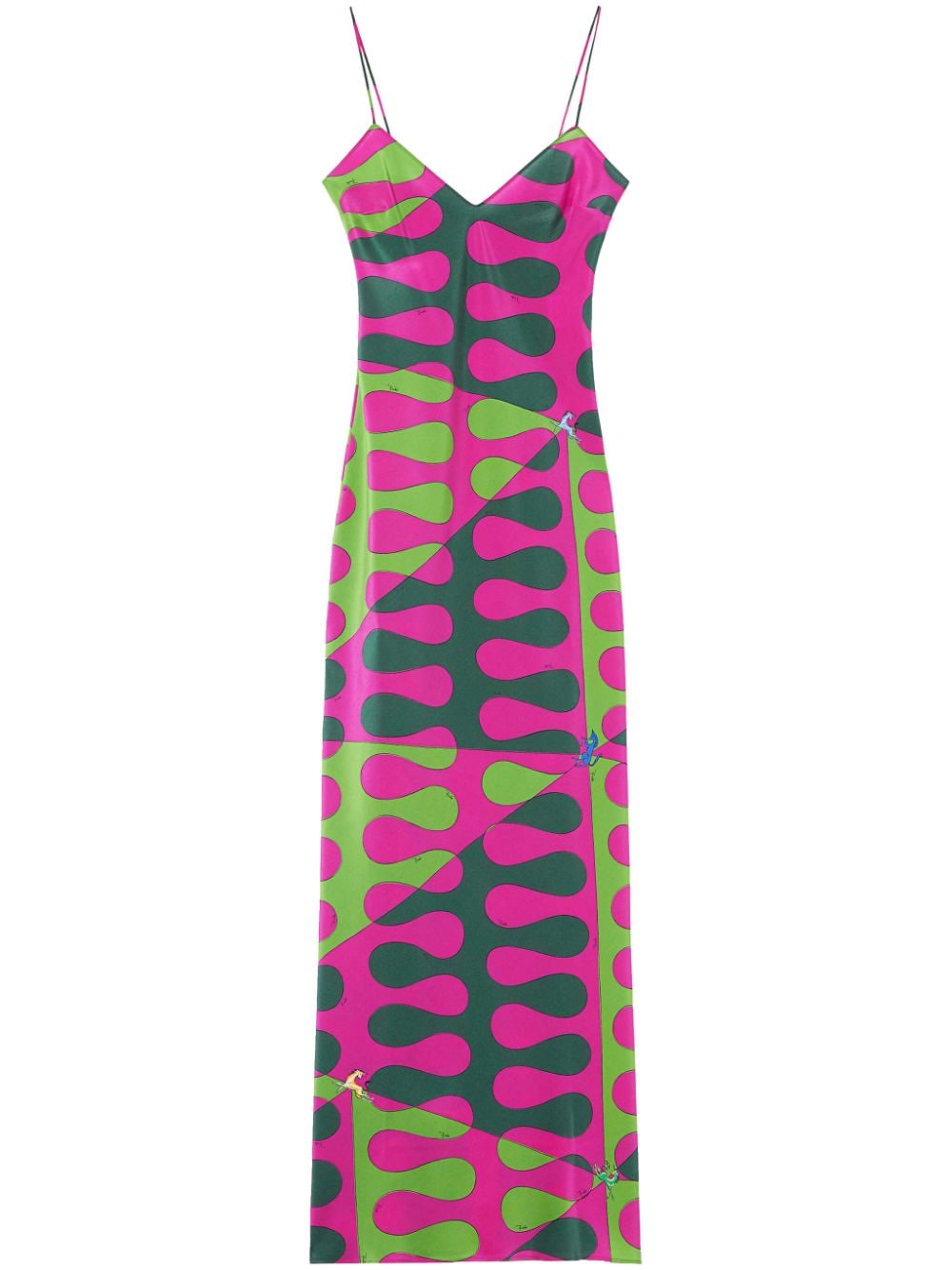 Pucci Abstract Print Silk Camisole-dress In Pink