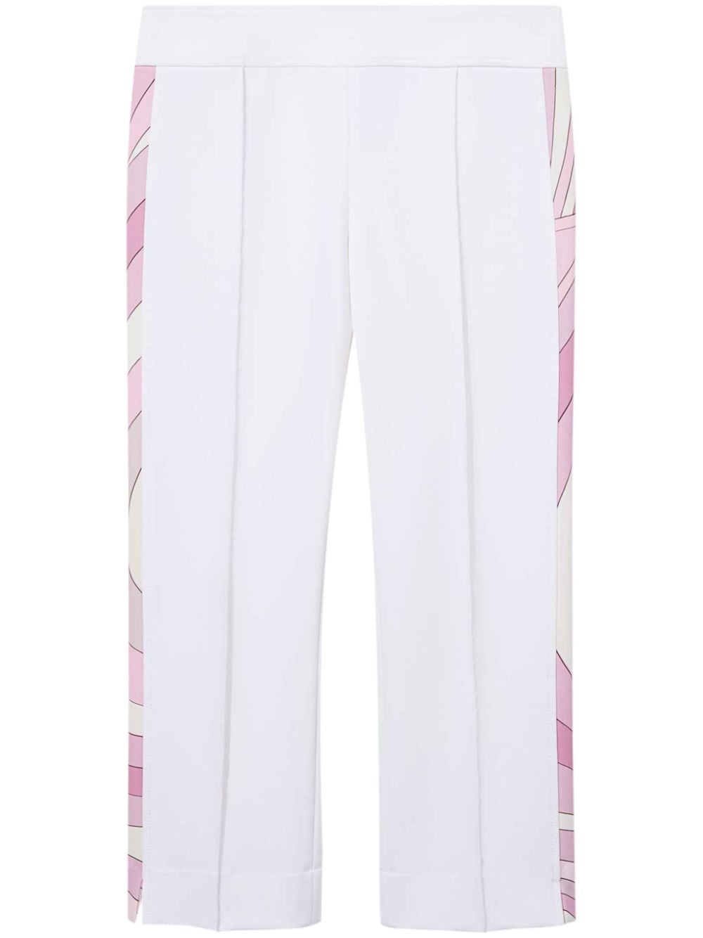 Pucci Iride-print Cropped Trousers In White