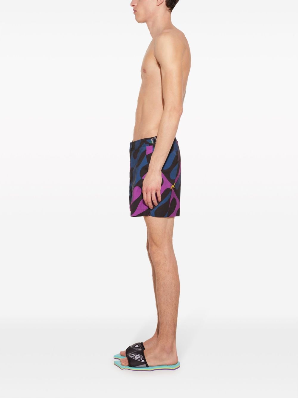 Shop Pucci Abstract Print Swimshorts In Purple