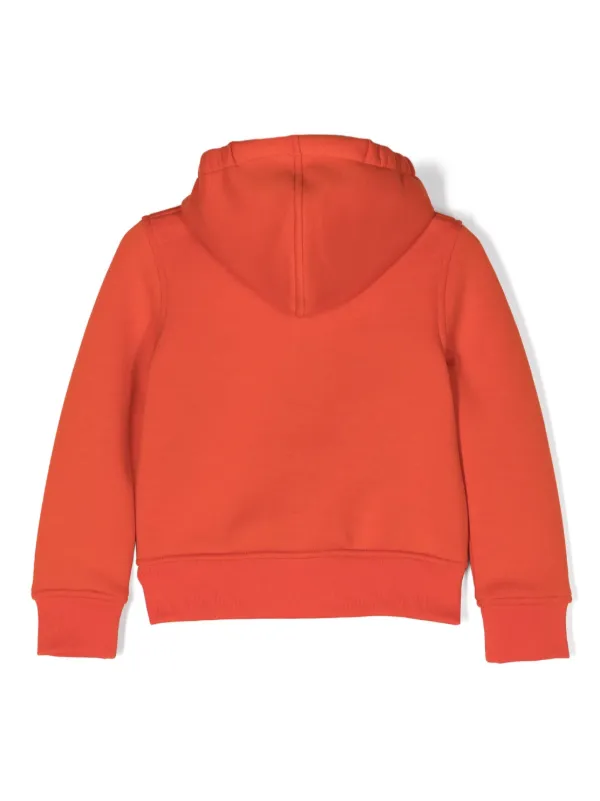 K Way Kids logo applique stripe detail Hoodie Orange FARFETCH BH