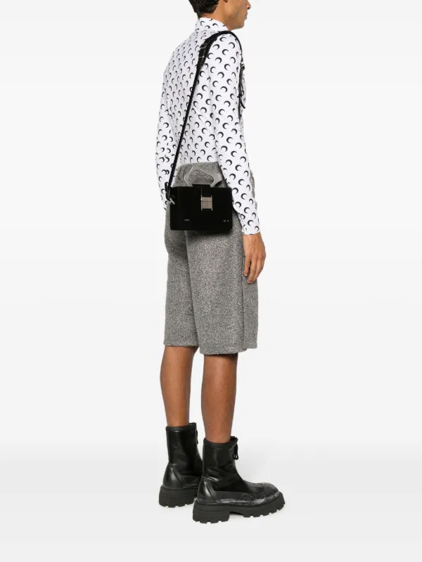 HELIOT EMIL Solely Suede Shoulder Bag | Black | FARFETCH