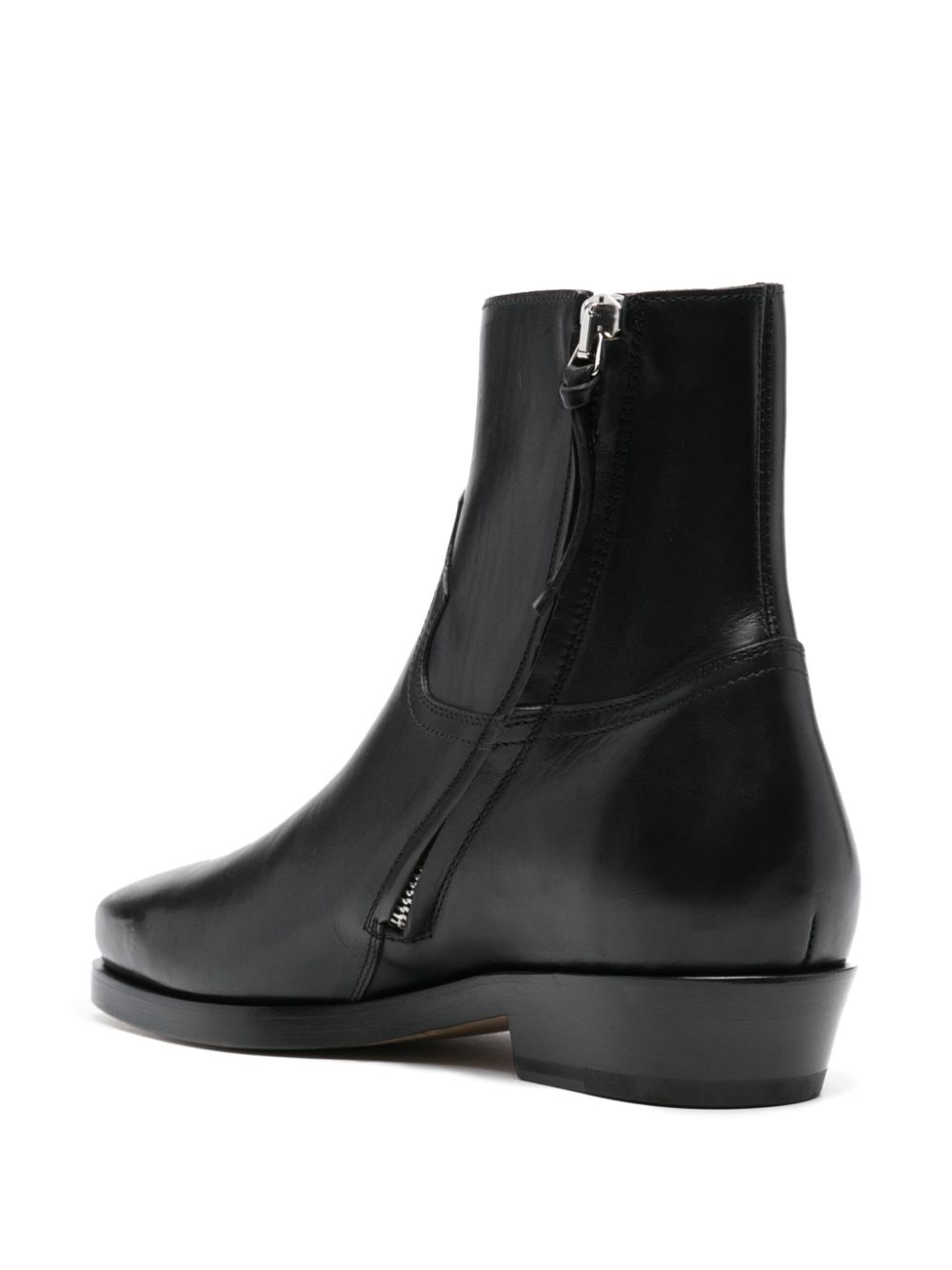 Shop Buttero Mauri Panelled Ankle Boots In Black