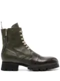 Ziggy Chen polished-finish leather boots - Green