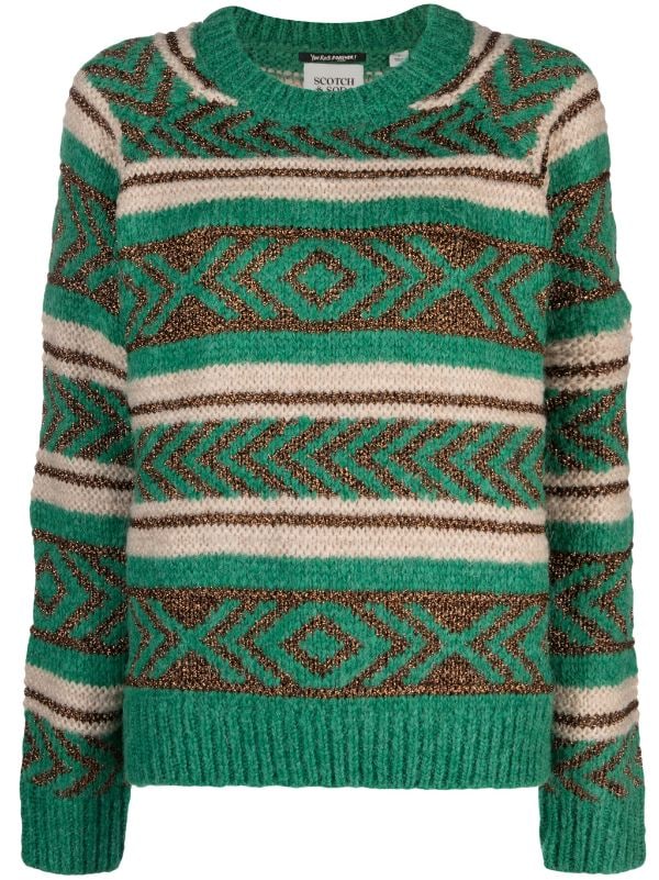 Metallic fair isle on sale sweater