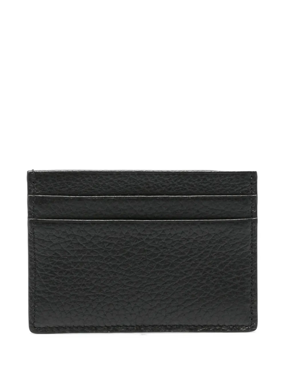 Common Projects Logo-stamp Leather Cardholder In Black