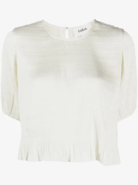 Ba&Sh ruched short-sleeved blouse