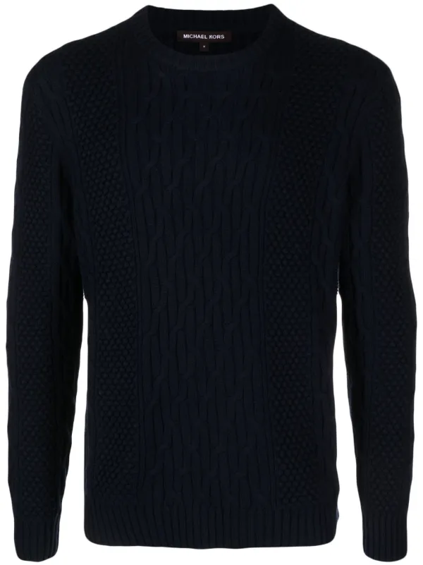 Mens black chunky knit sales jumper