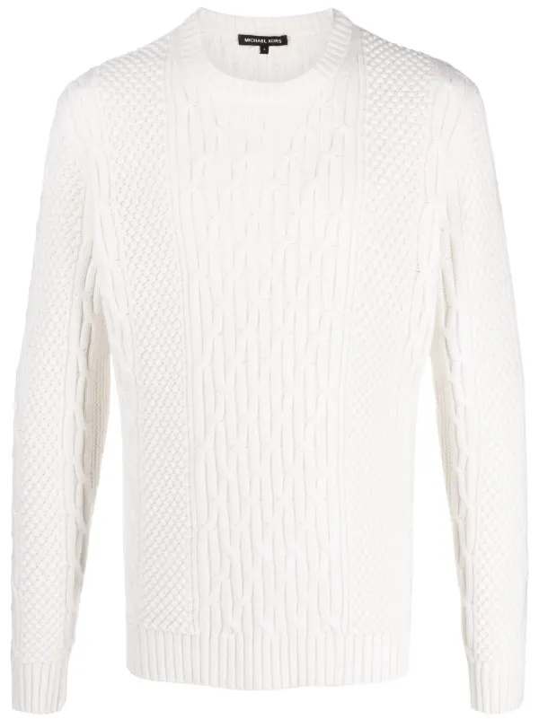 Michael Kors cable knit crew neck Jumper Farfetch