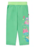 Billieblush graphic-print cotton track pants - Green