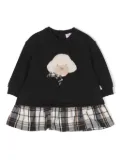 Il Gufo poodle tartan-check dress - Black