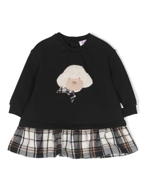 Il Gufo poodle tartan-check dress
