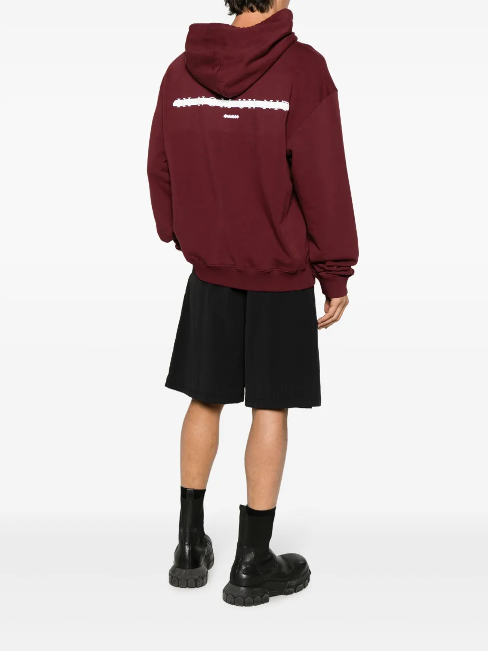 Ih Nom Uh Nit slogan-print cotton hoodie - Paars