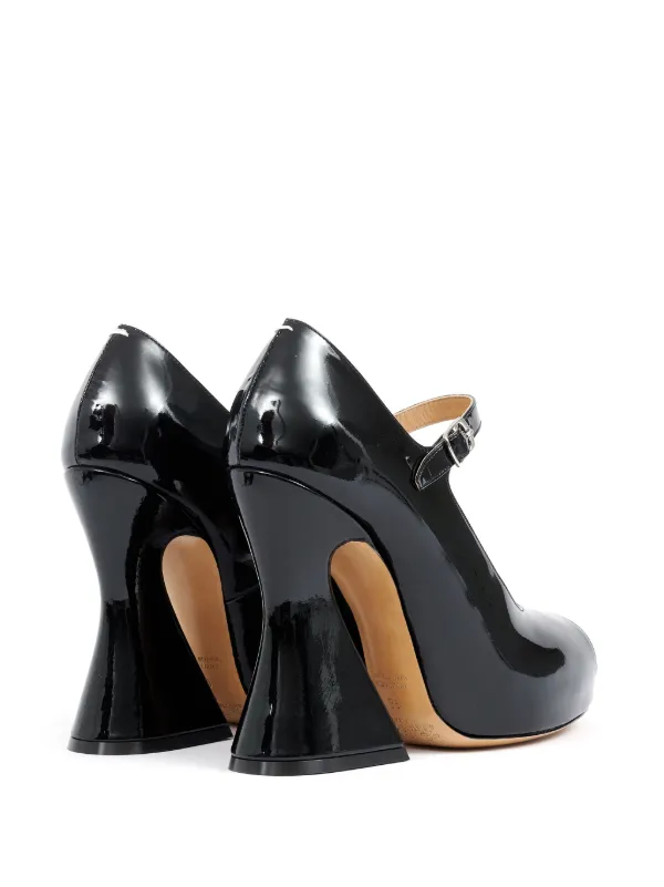 パンプス Maison Margiela Black Leather Sketch Pumps Maison Margiela Sketch 120mm patent-leather Pumps | Black