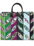 PUCCI Girandole-print canvas tote bag - Green