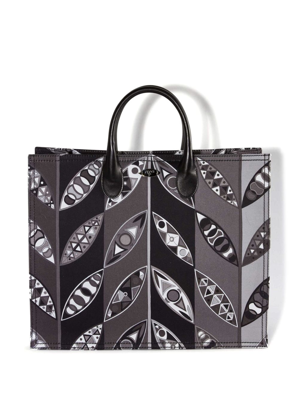 Pucci Geometric-print Tote Bag In Grey