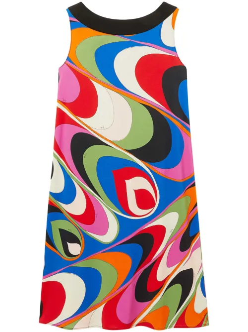 Robe évasée courte à imprimé Onde - PUCCI - Modalova
