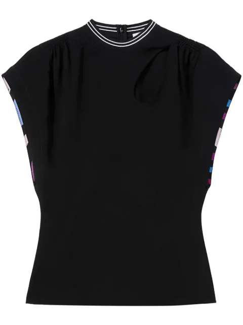 PUCCI playera manga corta con detalle de aberturas