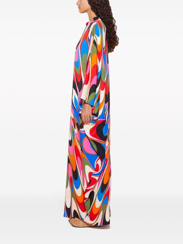 PUCCI Abstract Print floor-length Kaftan - Farfetch