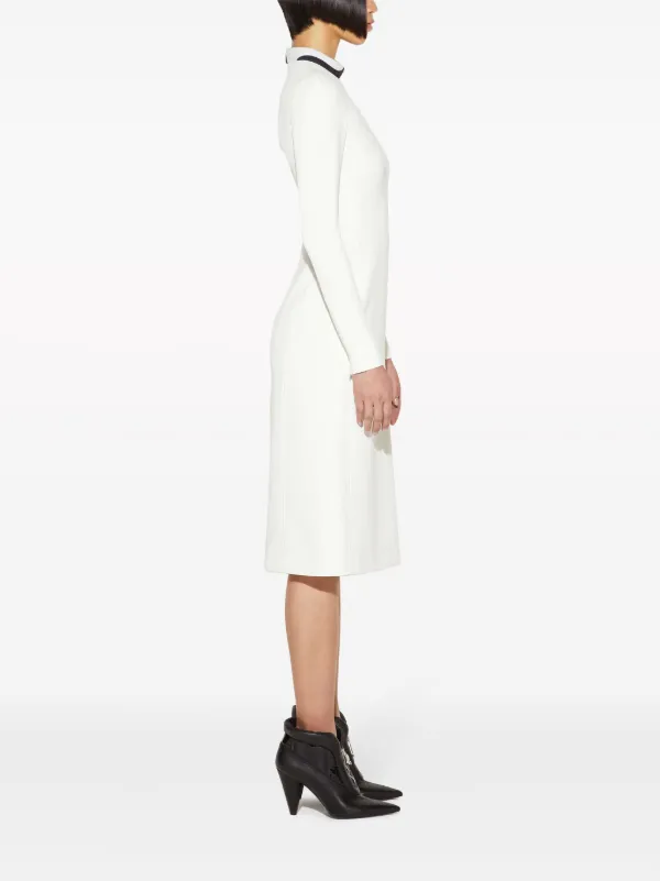PUCCI contrast-collar Midi Dress | White | FARFETCH CA PUCCI contrast-collar Midi Dress | White | FARFETCH CA