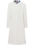 PUCCI contrast-collar midi dress - White