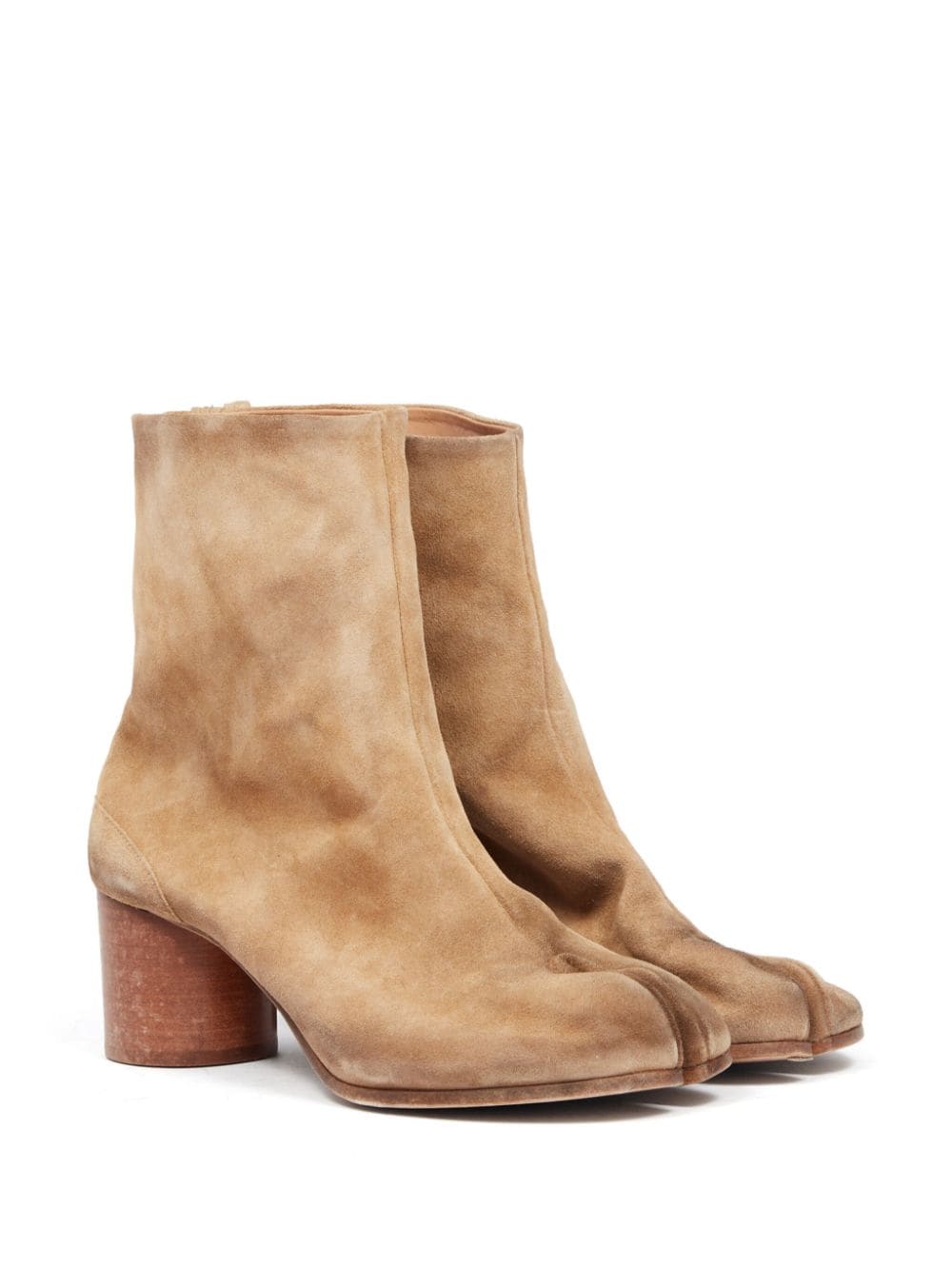 Shop Maison Margiela Tabi 60mm Leather Ankle Boots In Neutrals