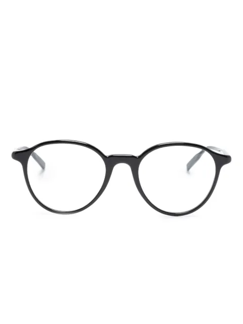 Montblanc lentes con armazón redonda y placa del logo