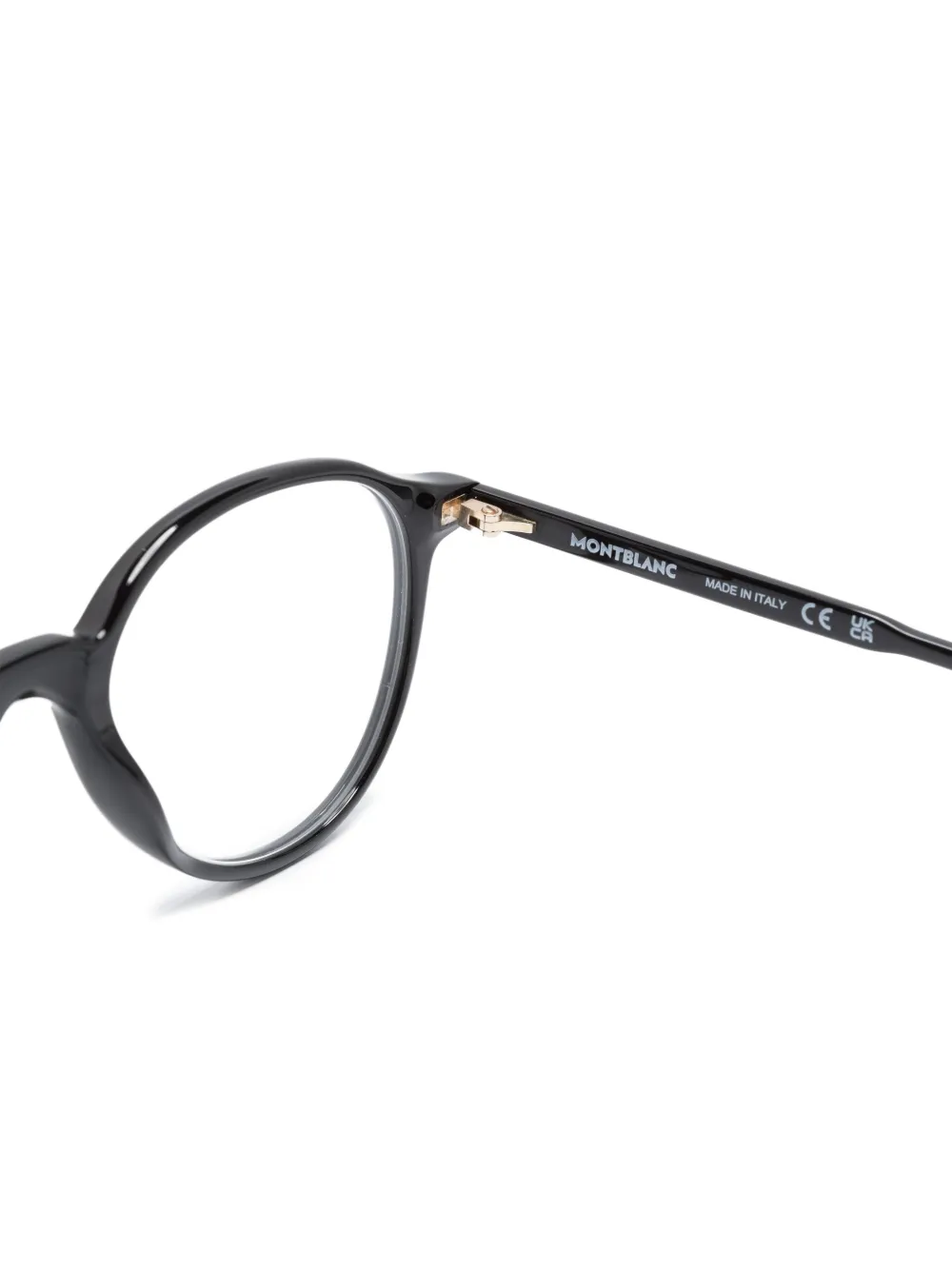 Montblanc Bril met rond montuur Zwart