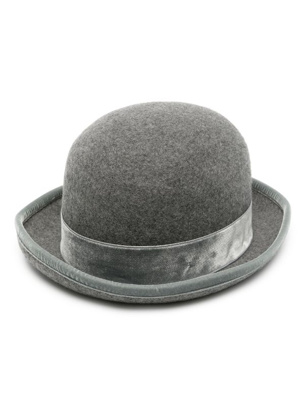 Emporio Armani logo-plaque Felt Bowler Hat - Farfetch