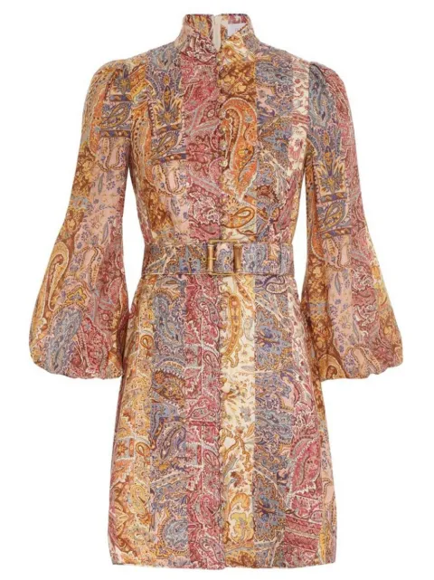 ZIMMERMANN vestido acampanado con estampado de cachemira