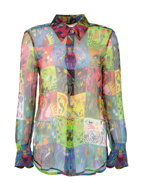 Chloé camisa con estampado gráfico