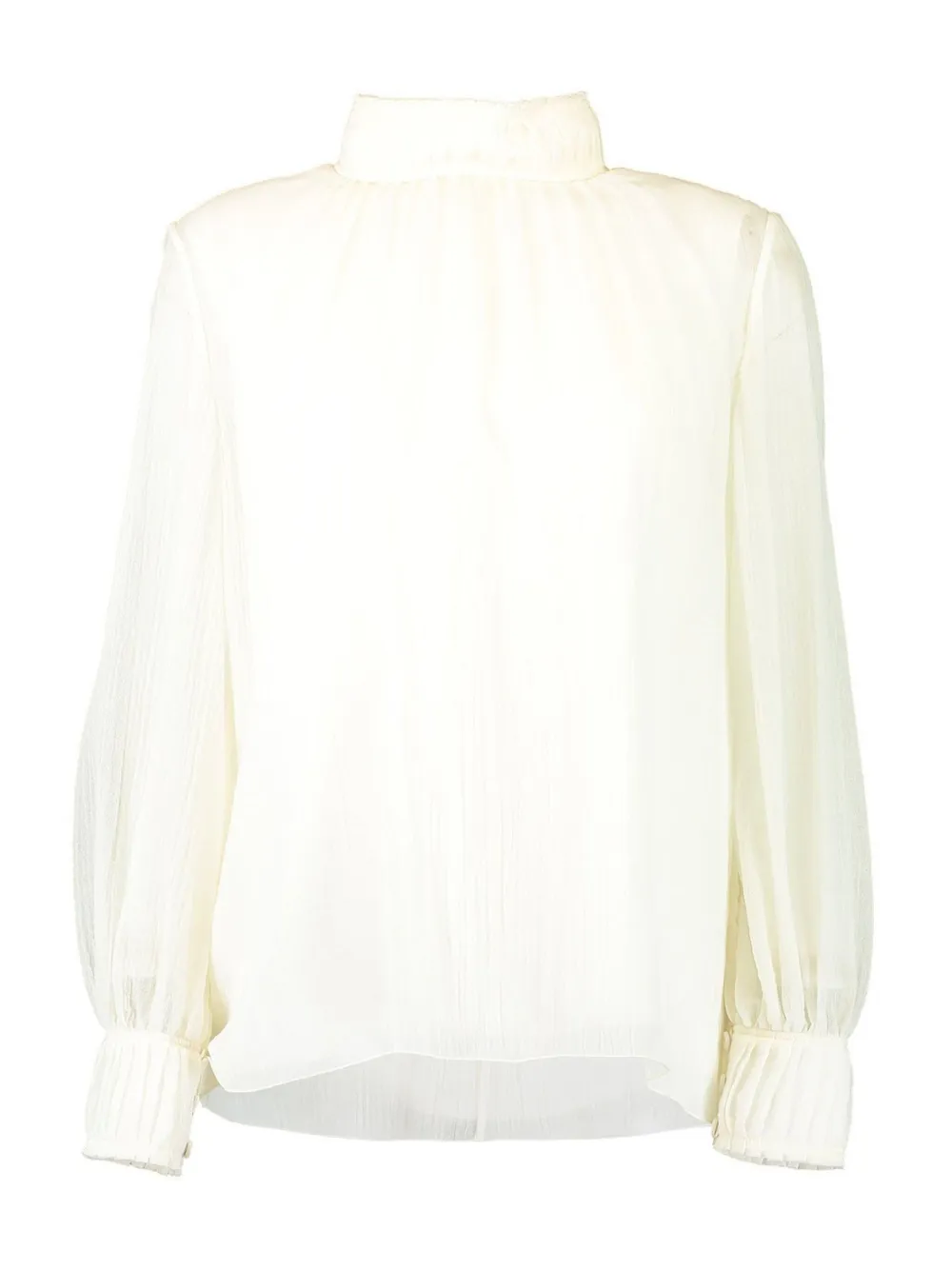 Chloé High-neck Tunic Blouse In White